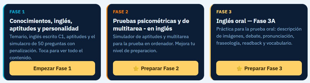 Las 3 fases del proceso ENAIRE
